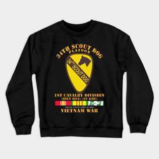 34th Scout Dog Platoon w VN SVC Crewneck Sweatshirt